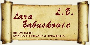 Lara Babušković vizit kartica